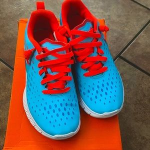 Turquoise Nike Free shoes